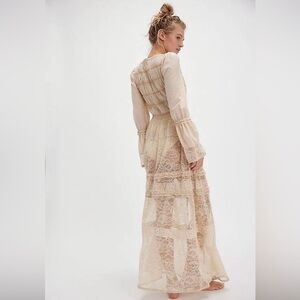 Free People Intimately Sweet Saloon Maxi Bodysuit msrp$228 NWT